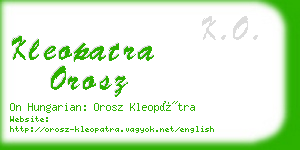kleopatra orosz business card